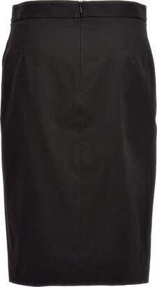 Front-Split Midi Skirt