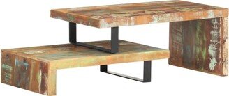 2 Piece Coffee Table Set Solid Reclaimed Wood