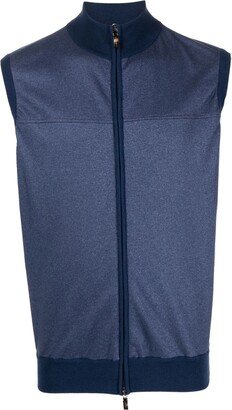 Zip-Up Cashmere-Silk Gilet