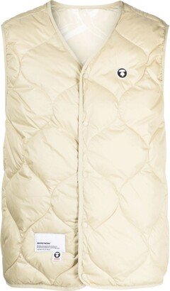 Embroidered-Pattern Padded Gilet-AA