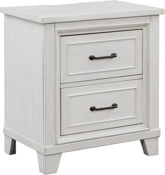 Copper Grove Lobenstein Weathered White Wood Nightstand