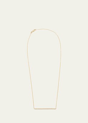 18k Gold Diamond Bar Necklace