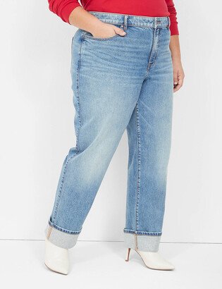 Boyfriend Fit Jean With Embellished Cuff