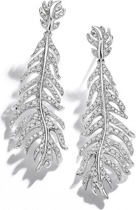 Mimi So Phoenix 18k White Gold Diamond Wavy Earrings