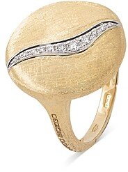 18K White & Yellow Gold Jaipur Diamond Swirl Ring