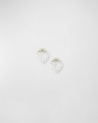 18k Diamond Puff Heart Stud Earrings