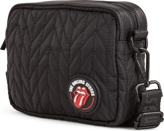 Rolling Stones Iconic Collection Quilted Crossbody Bag with Adjustable Strap