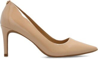 Logo Plaque Pointed Toe Pumps-AA