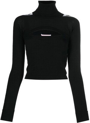 Eye-Motif Cropped Jumper