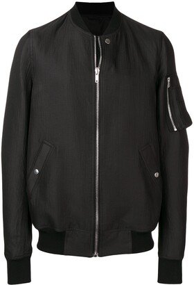 Bomber Jacket With Rib Collar