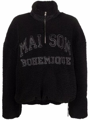 Maison Bohemique Logo-Patch Zip-Up Sweatshirt