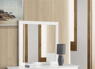 Passion Furniture 38 in. x 38 in. Classic Square Framed Dresser Mirror - N/A