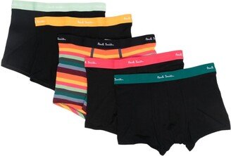 Elastic-Logo Cotton Boxers (Set Of 5)