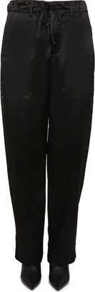 Drawstring High Waist Trousers-AA