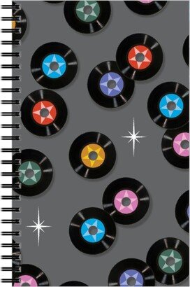 Notebooks: Pop Star Vintage Vinyl Records Notebook, 5X8, Gray