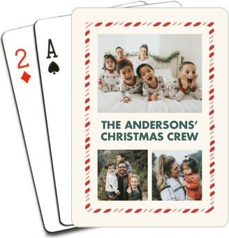Playing Cards: Christmas Crew Border Playing Cards, Beige