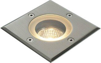 Loops IP65 Outdoor LED Ground Light GU10 Bulb Square Steel Flush Walk Over F