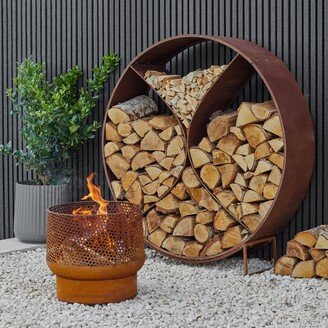 Ivyline Buttermere Basket Outdoor Fire Pit Rust