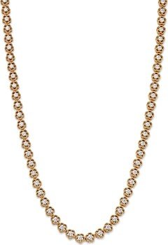 18K Yellow Gold Daisy Diamond Collar Necklace, 16