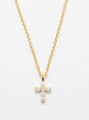 Cross Diamond & 18kt Gold Necklace