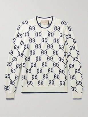 Logo-Jacquard Cotton Sweater