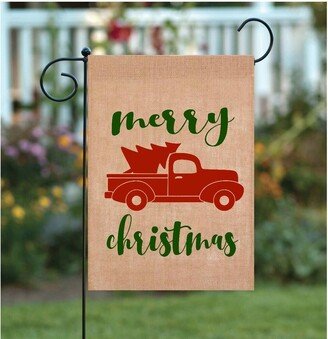 Christmas Garden Flag. Outdoor Burlap Burlap Garden Outdoor Decor. Yard Flag