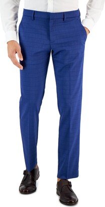 Perry Ellis Portfolio Tonal Mens Check Print Slim Fit Suit Pants