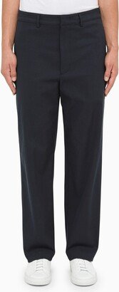 Blue wool baggy trousers