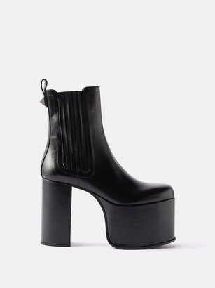 Club 125 Leather Platform Ankle Boots