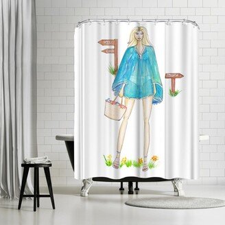 71 x 74 Shower Curtain, Beach Boho by Alison B