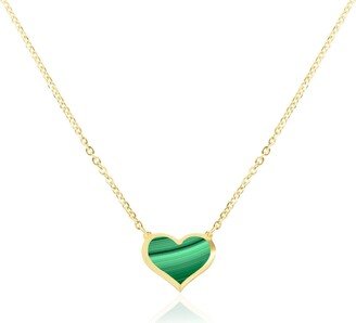 The Lovery Mini Malachite Heart Necklace