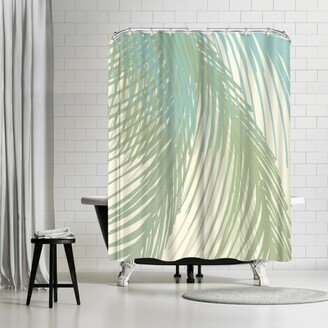 71x74 Shower Curtain Coastal Palm Fronds by Modern Tropical