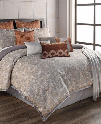 Riverbrook Home Aileen 12 Pc Queen Comforter Set - Gray/spice