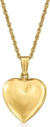 14kt Yellow Gold Puffed Heart Pendant Necklace