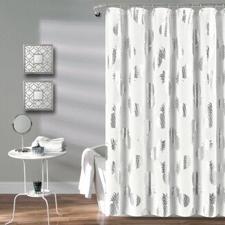 Pineapple Toss Shower Curtain Single Silver