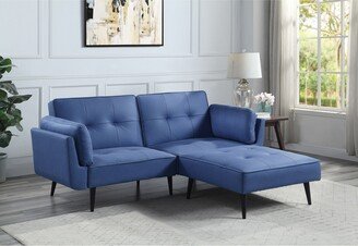 TOSWIN Contemporary Adjustable Sofa & Ottoman Wooden Sectional Sofa Furniture Split-back Design Convertible Sleeper Sleeper Sofa