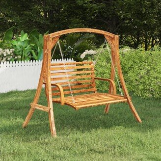 Swing Frame Solid Bent Wood with Teak Finish-AA