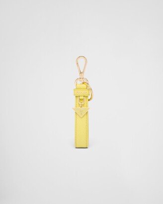 Saffiano Leather Keychain-AB