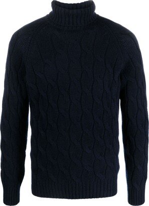 Cable-Knit Roll-Neck Jumper-AC