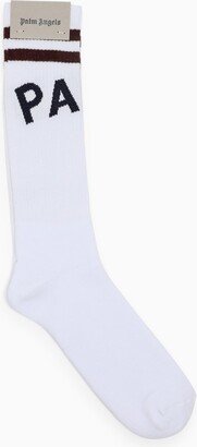 White cotton sports socks-AA