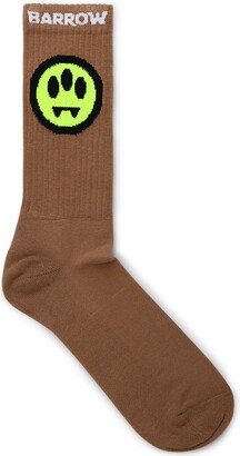 Logo Intarsia-Knitted Stretch Ankle Socks