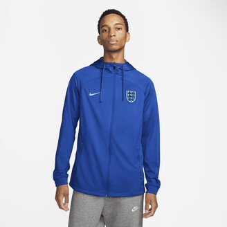 England Strike Men's Dri-FIT Hooded Soccer Track Jacket in Blue