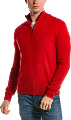 Cashmere 1/4-Zip Mock Sweater-AN
