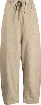 Cotton Tapered-Leg Trousers