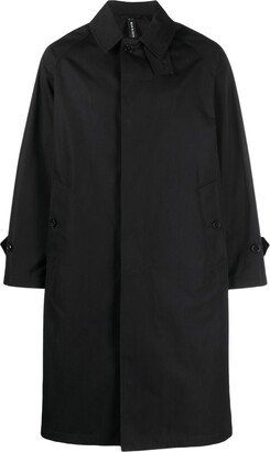 Gabardine Button-Down Trench Coat-AA