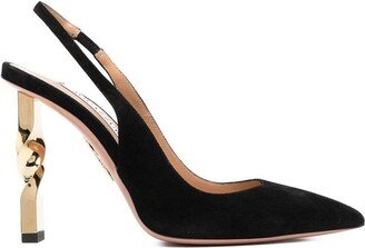 Twist Pointed Toe Slingback Pumps-AA