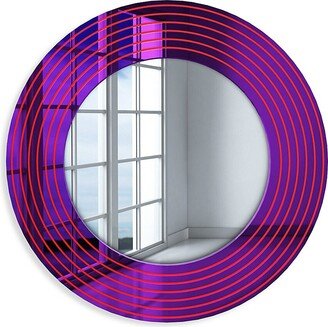 4Artworks Striped Round Acrylic Wall Decor