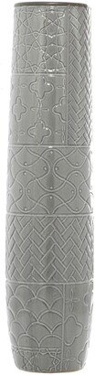 GINGER BIRCH STUDIO Gray Ceramic Patterned Vase