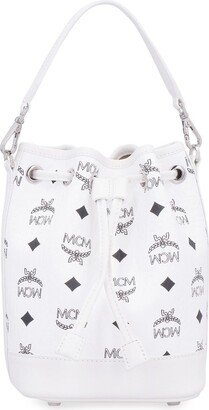 Allover Monogram Printed Drawstring Bucket Bag