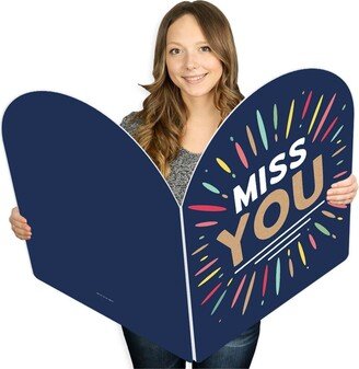 Big Dot Of Happiness Miss You - Going Away Giant Greeting Card - Big Shaped Jumborific Card